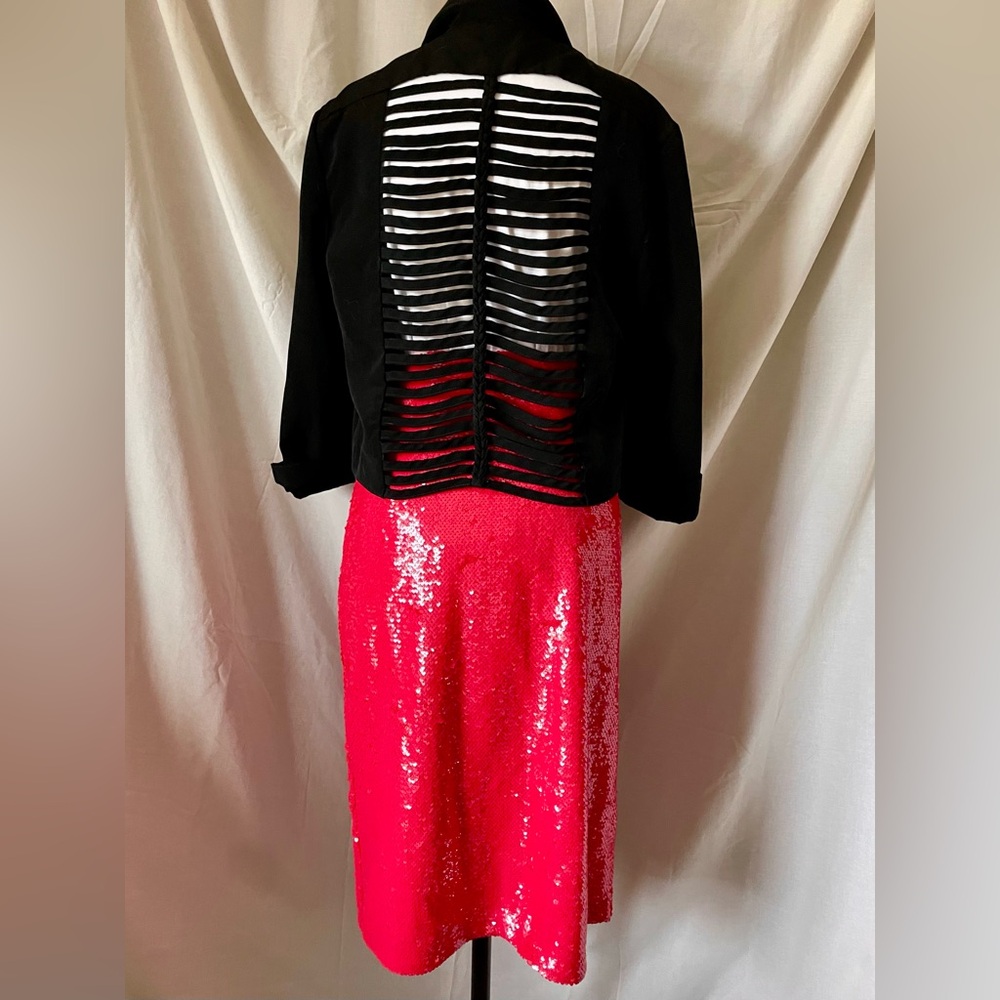 Glamour ASOS Cherry Red Sequin Pencil Skirt sz UK 12 / US 8-10 NWT - Picture 13 of 13